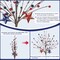 17.5 - 8 Pack Patriotic Artificial Berry Stem Picks Table Centerpiece Red White Blue